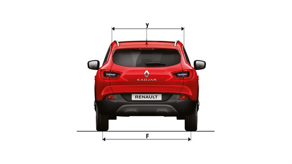 Renault KADJAR - Vue arrière du véhicule avec dimensions